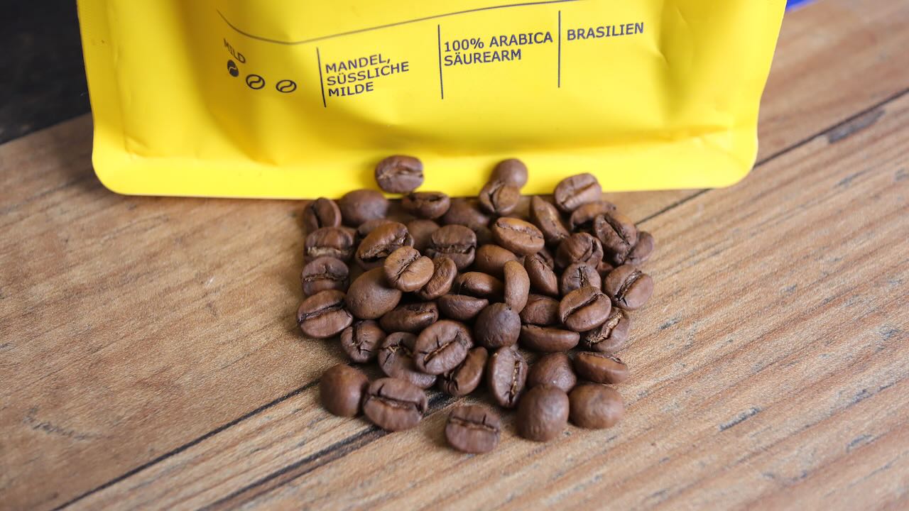 Light roast coffee beans, arabica