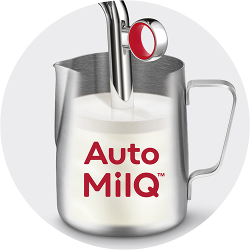 Auto milk frothing on the Breville machines