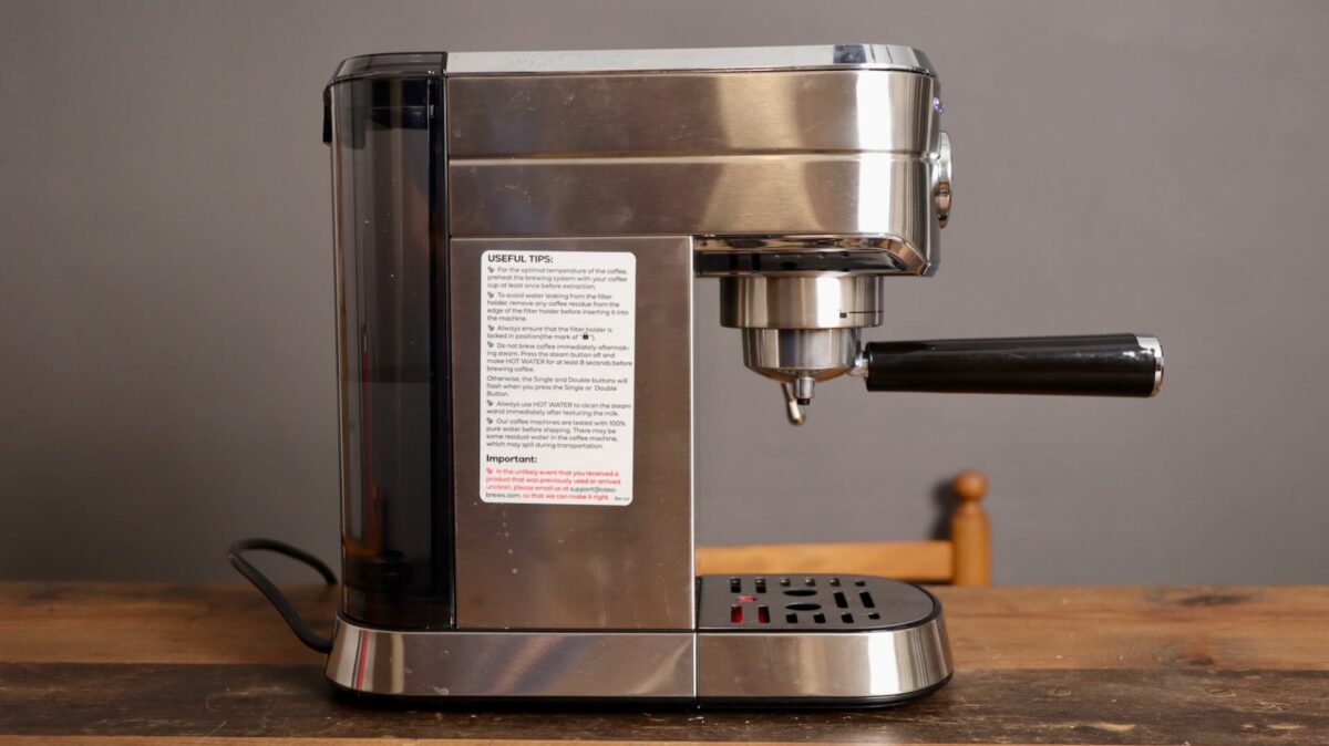 Portafiltro 51 Mm Per Macchina Caffè CASABREWS 3700/CM5418 – Doppio Beccuccio In Acciaio Inox Con Manico In Palissandro
